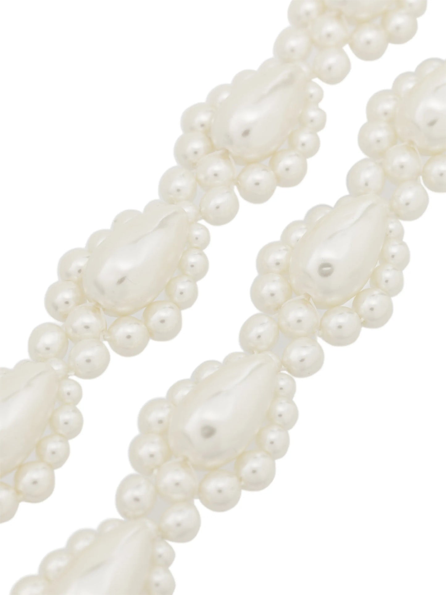pearl drop long earrings