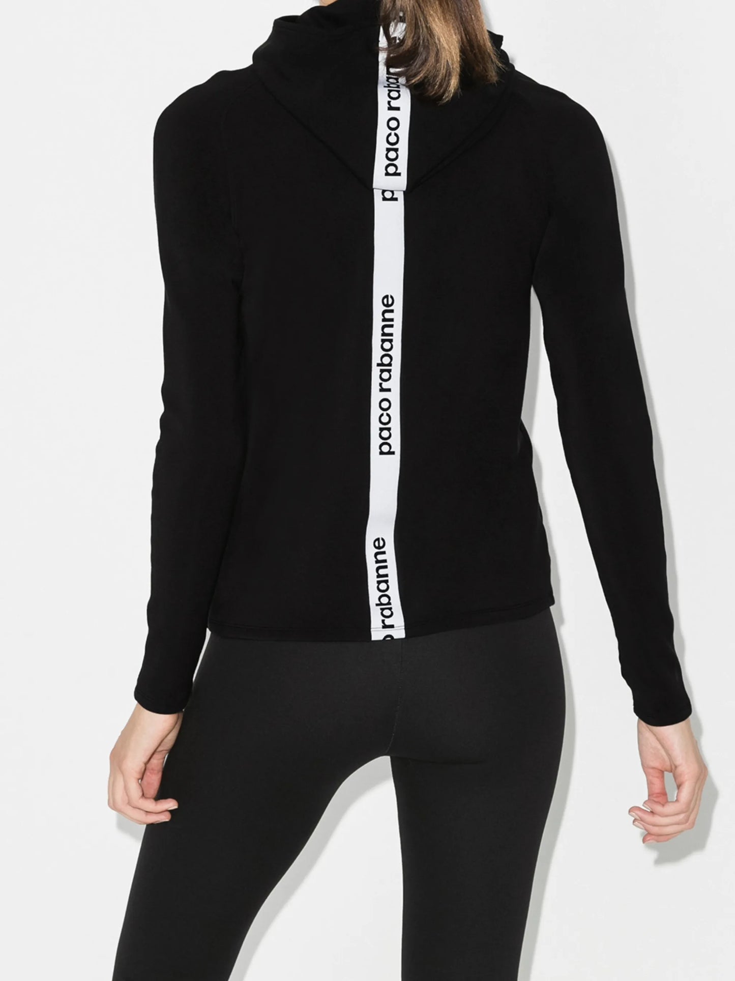 logo-tape detail hoodie