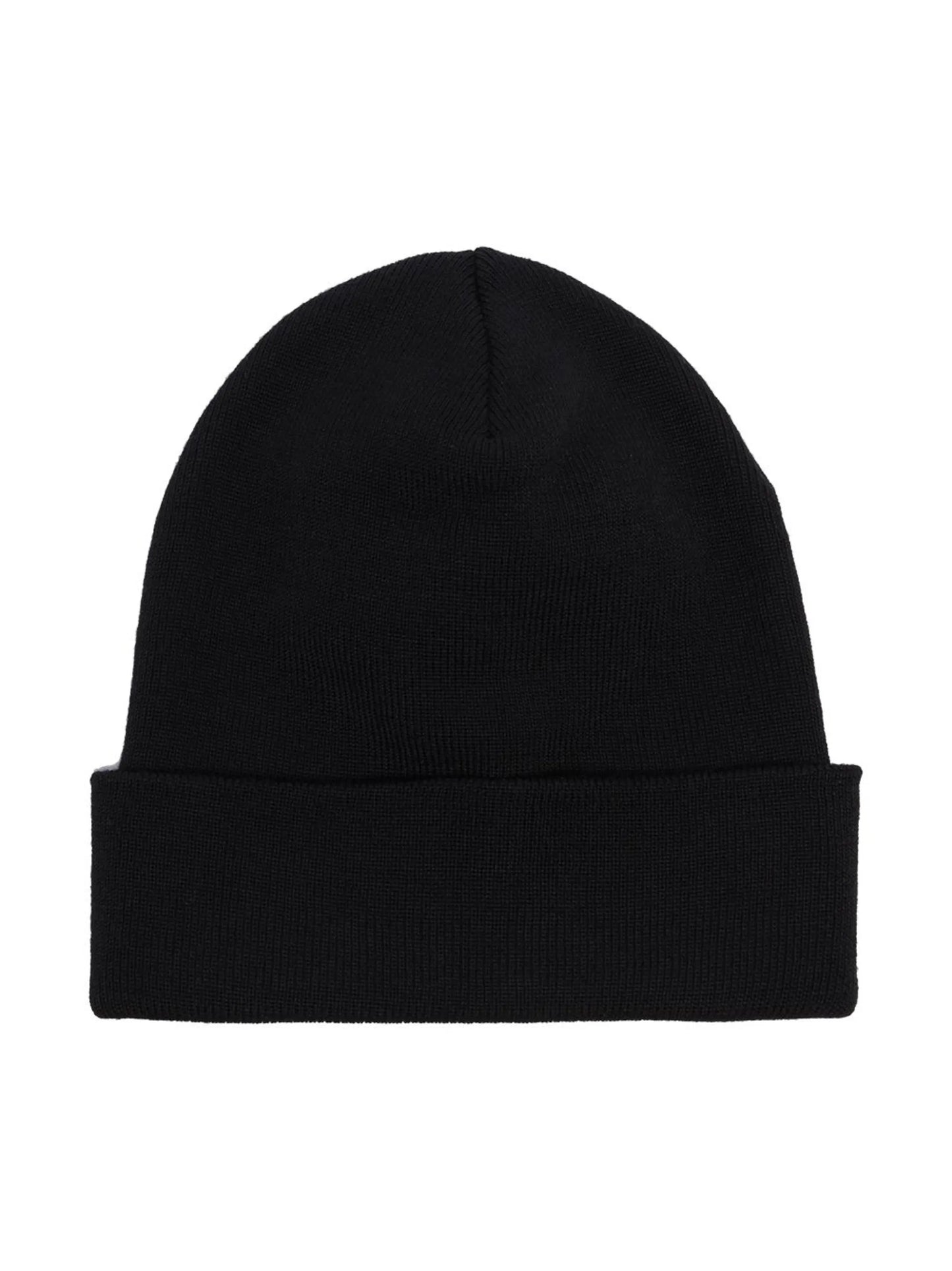 Logo-Appliquéd ribbed wool beanie hat