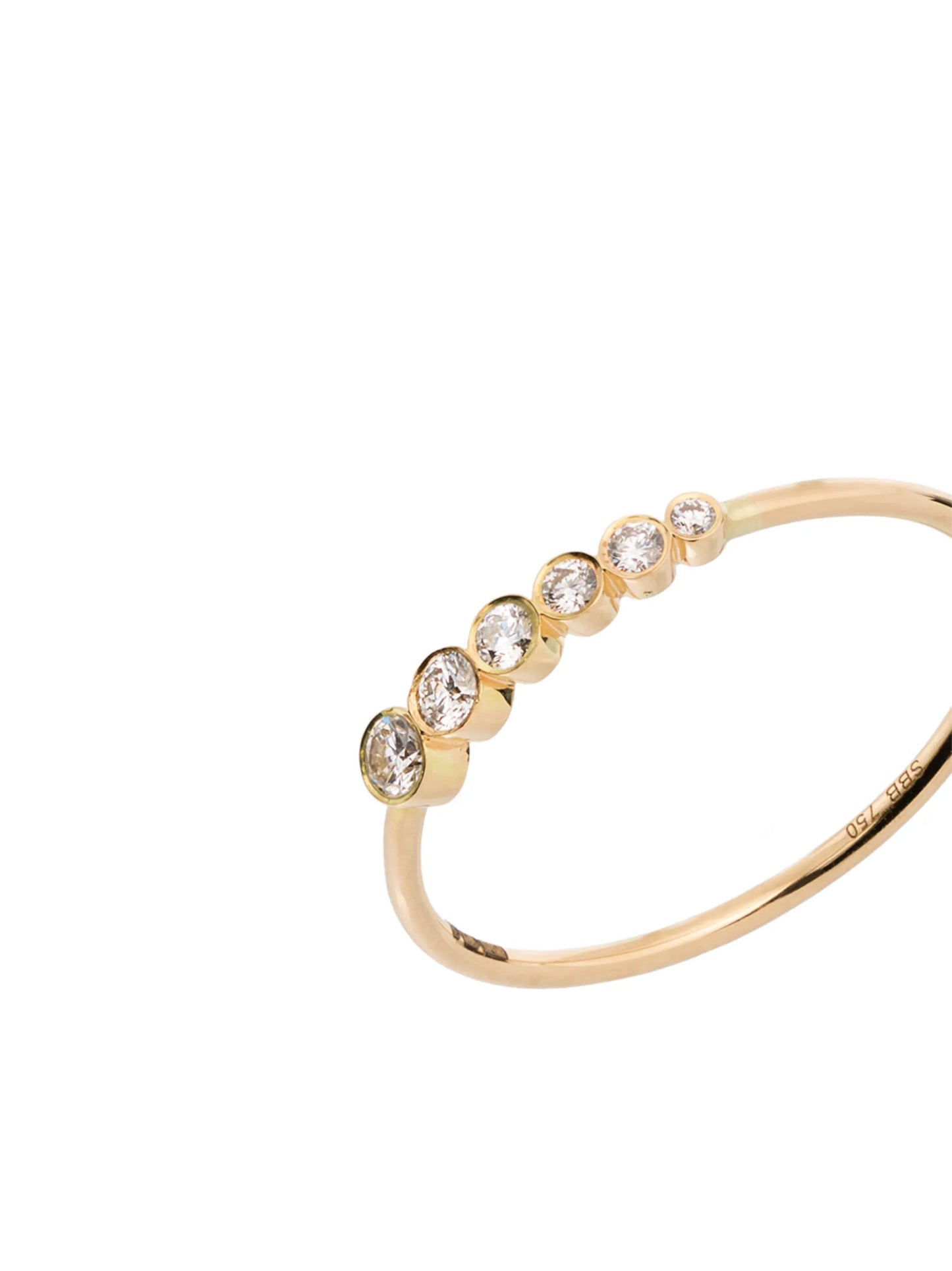 18kt yellow gold Pleine De Lune diamond ring