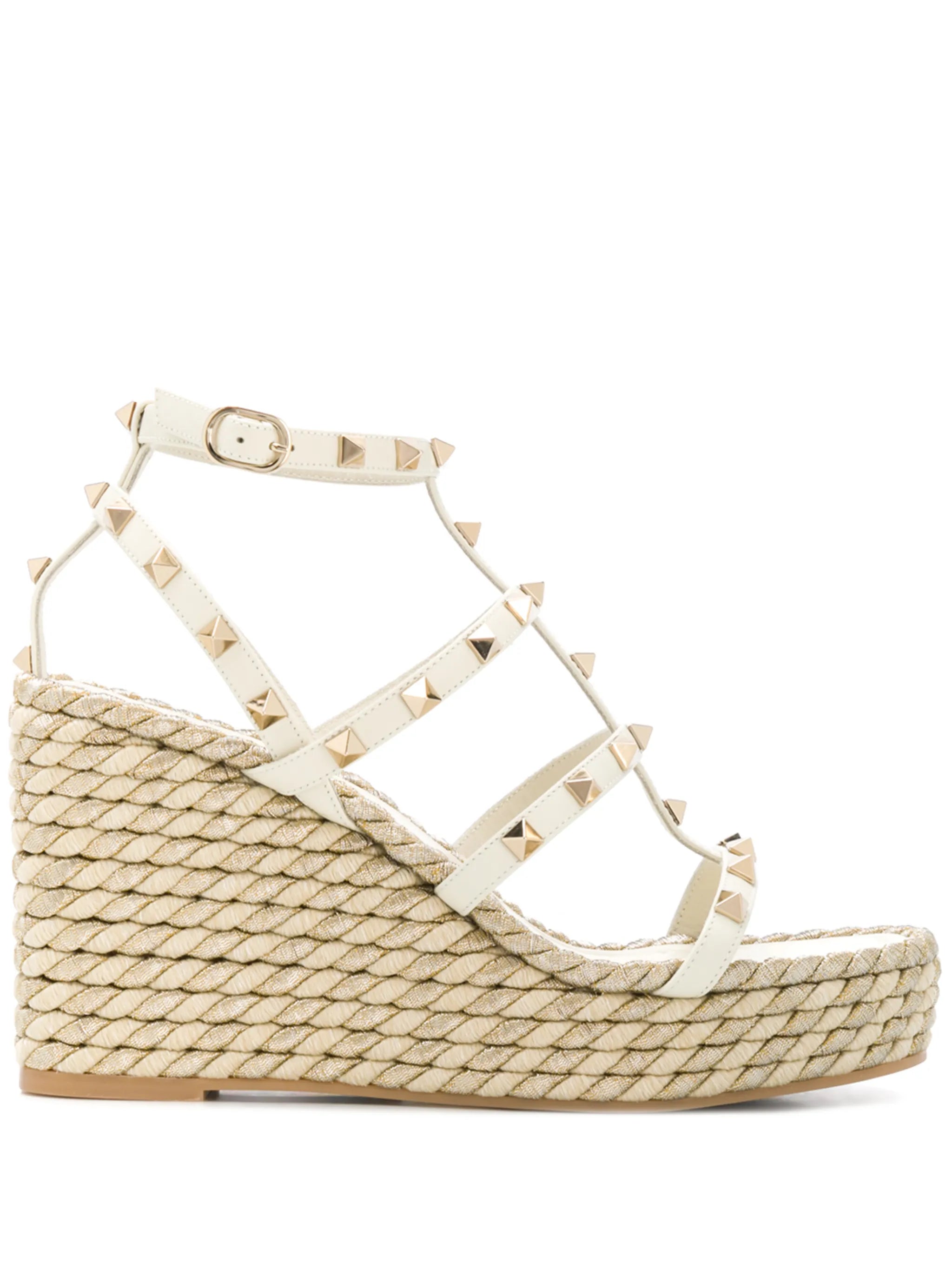 95mm Rockstud wedge sandals