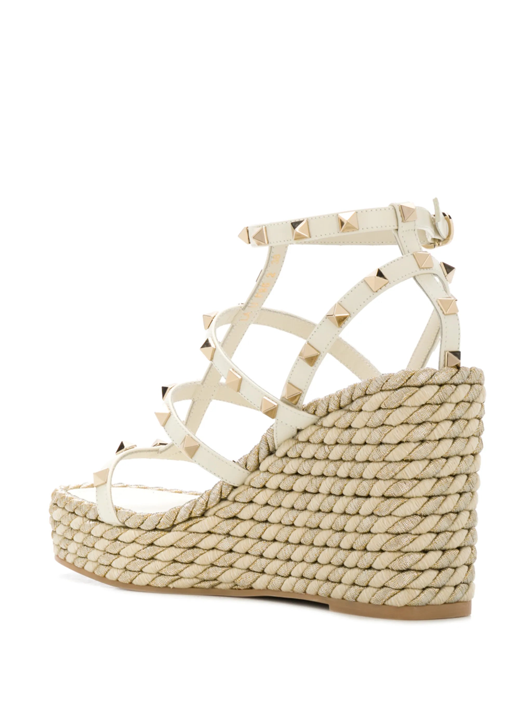95mm Rockstud wedge sandals