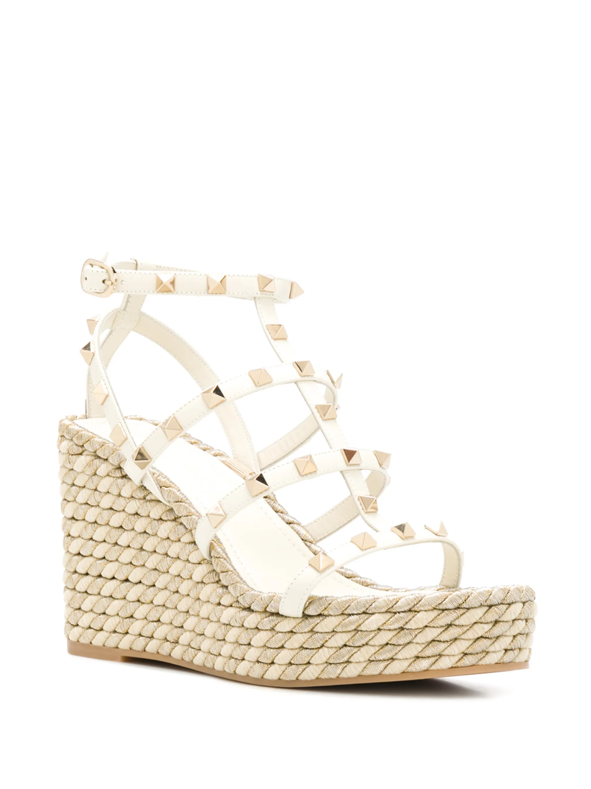 95mm Rockstud wedge sandals