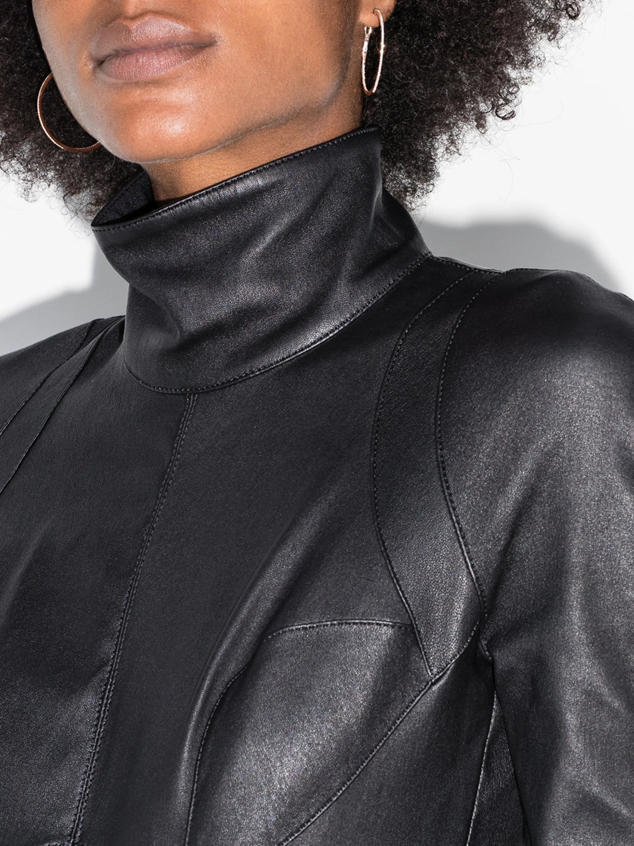 14kt rose gold diamond hoop earrings