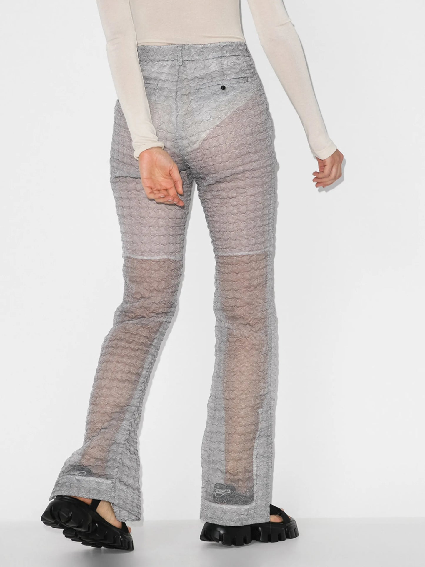 Elisabeth sheer flared trousers