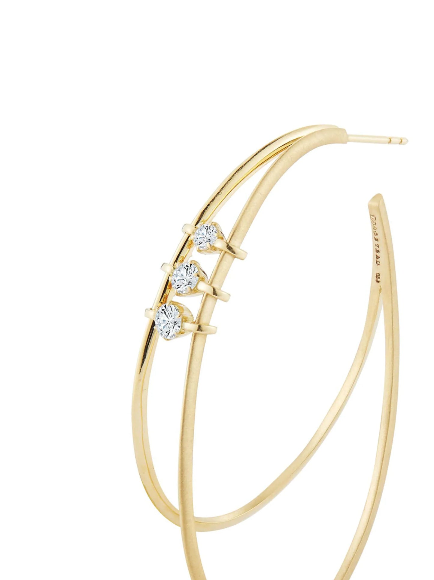 Penelope 18kt yellow gold diamond hoop earrings