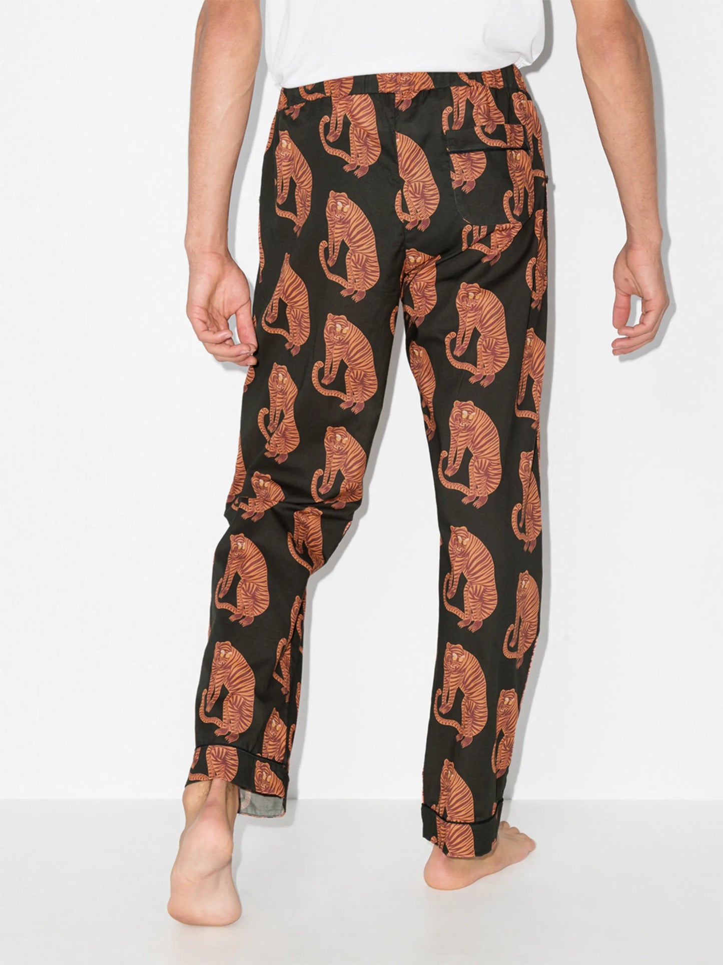 Sansindo tiger-print pajama trousers