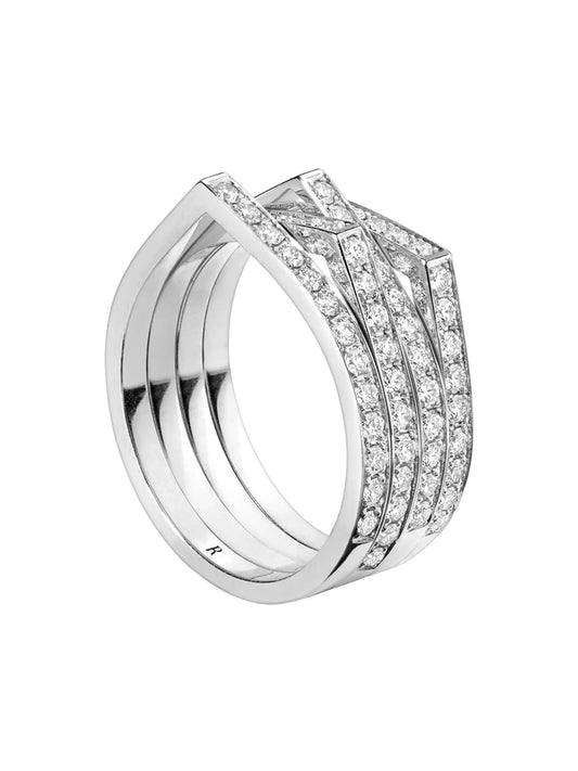 18kt white gold Antifer diamond ring