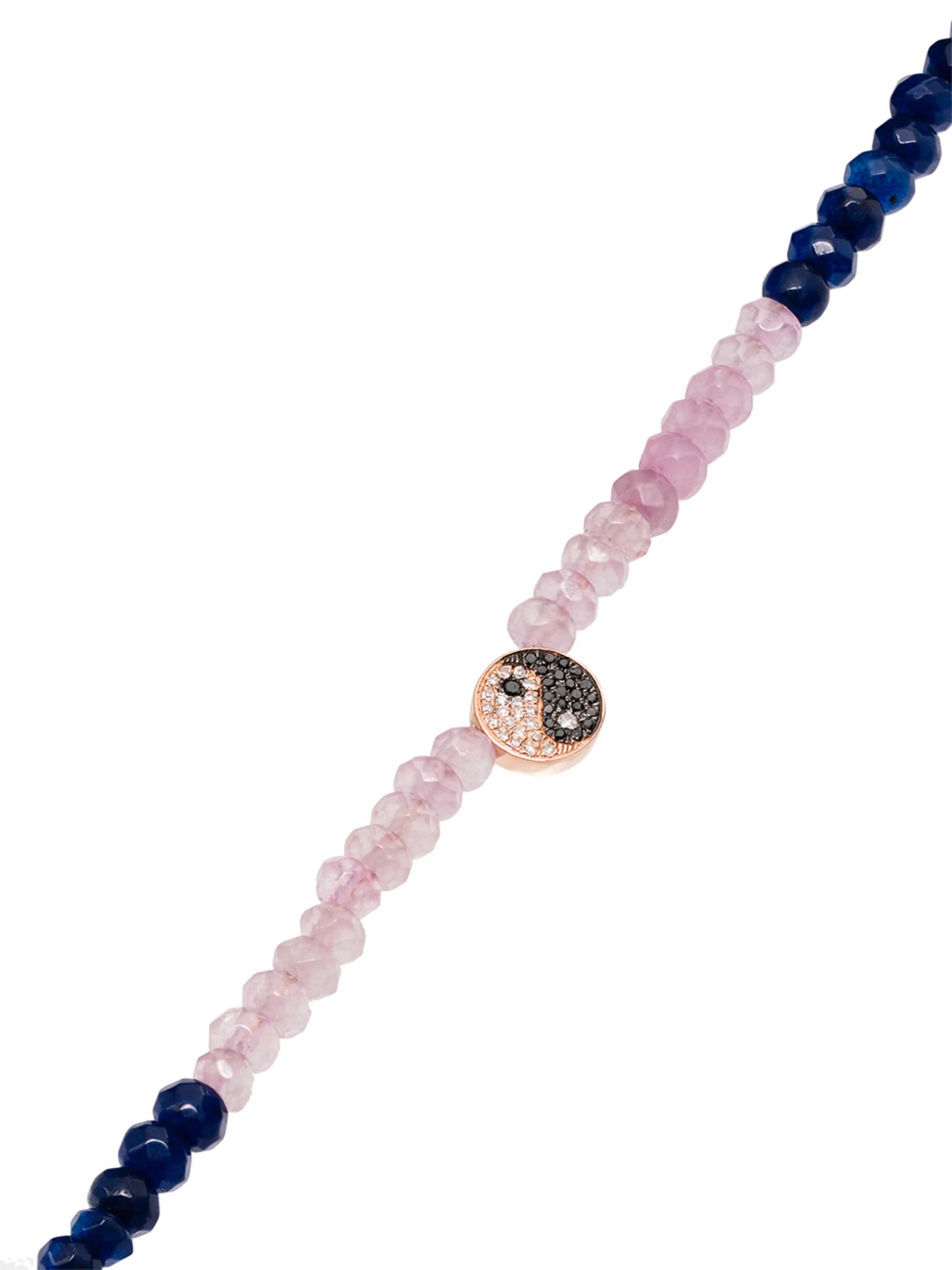 Yin Yang 14kt rose gold diamond necklace