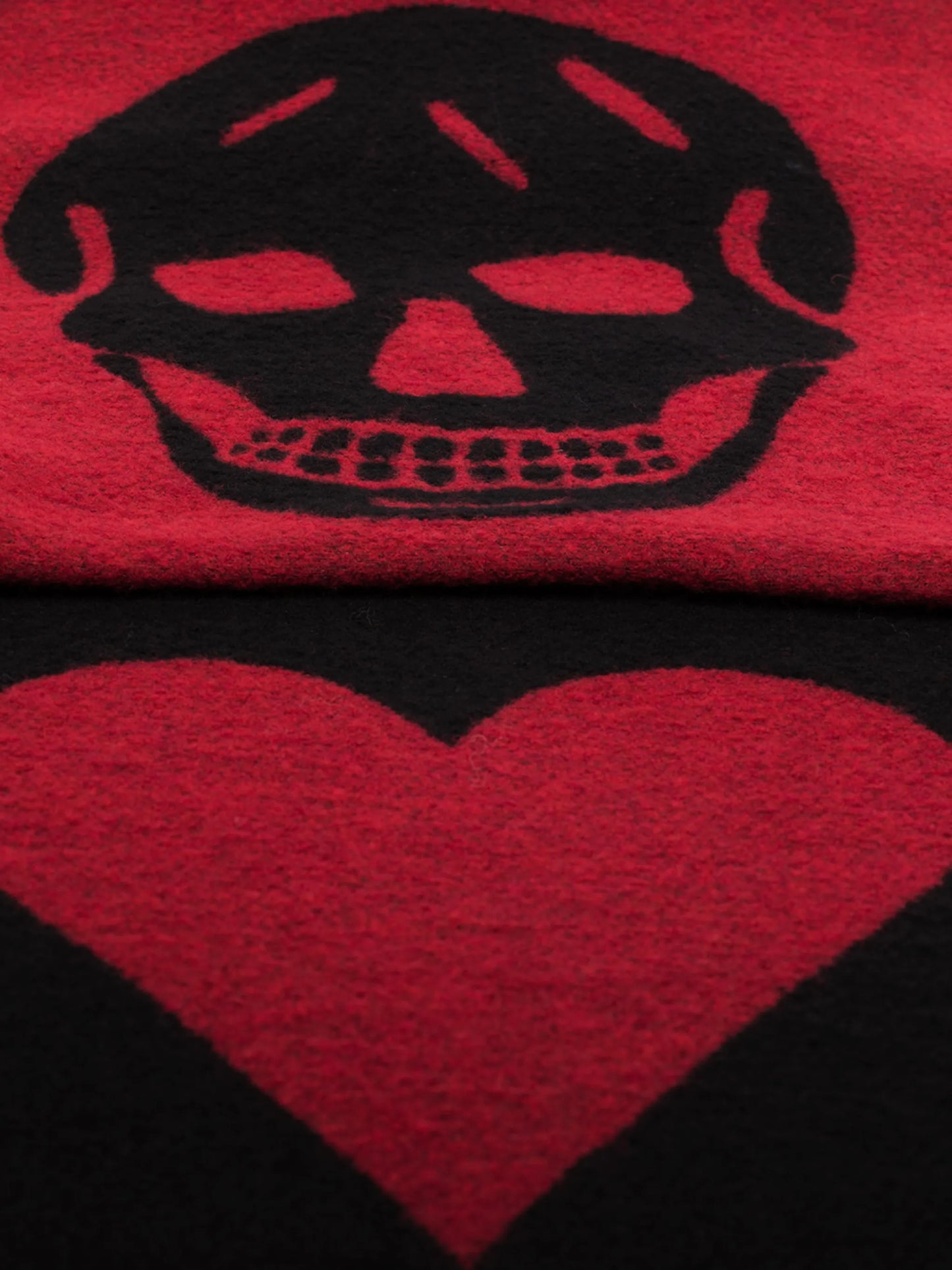 Blown Up intarsia-knit scarf
