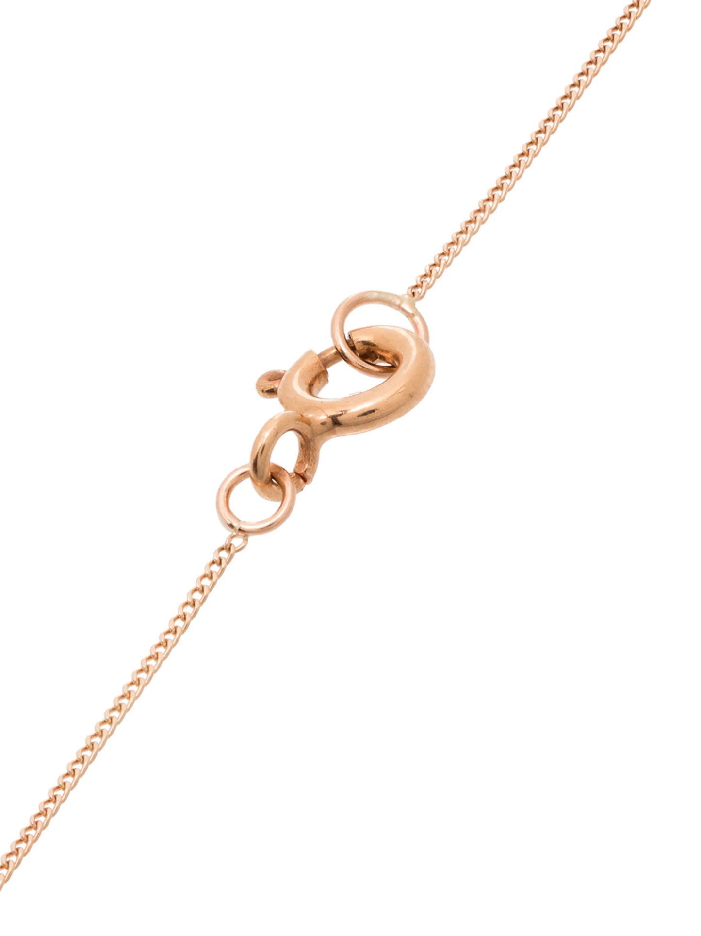 9kt rose gold turquoise detail necklace