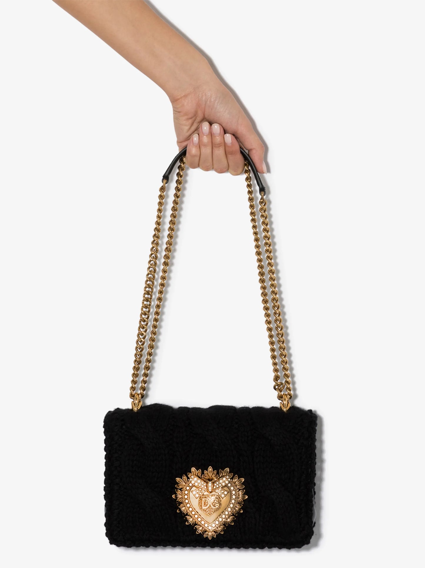 knit-effect Devotion shoulder bag