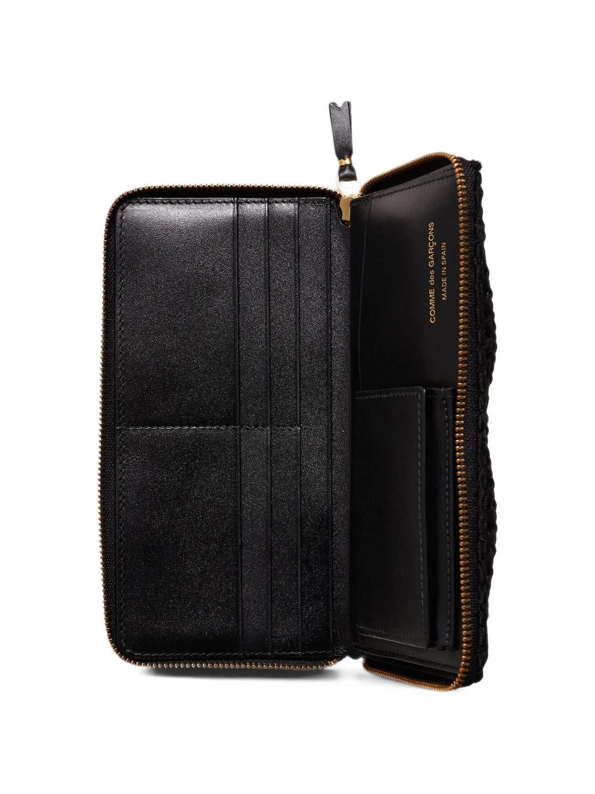 textured ziparound wallet