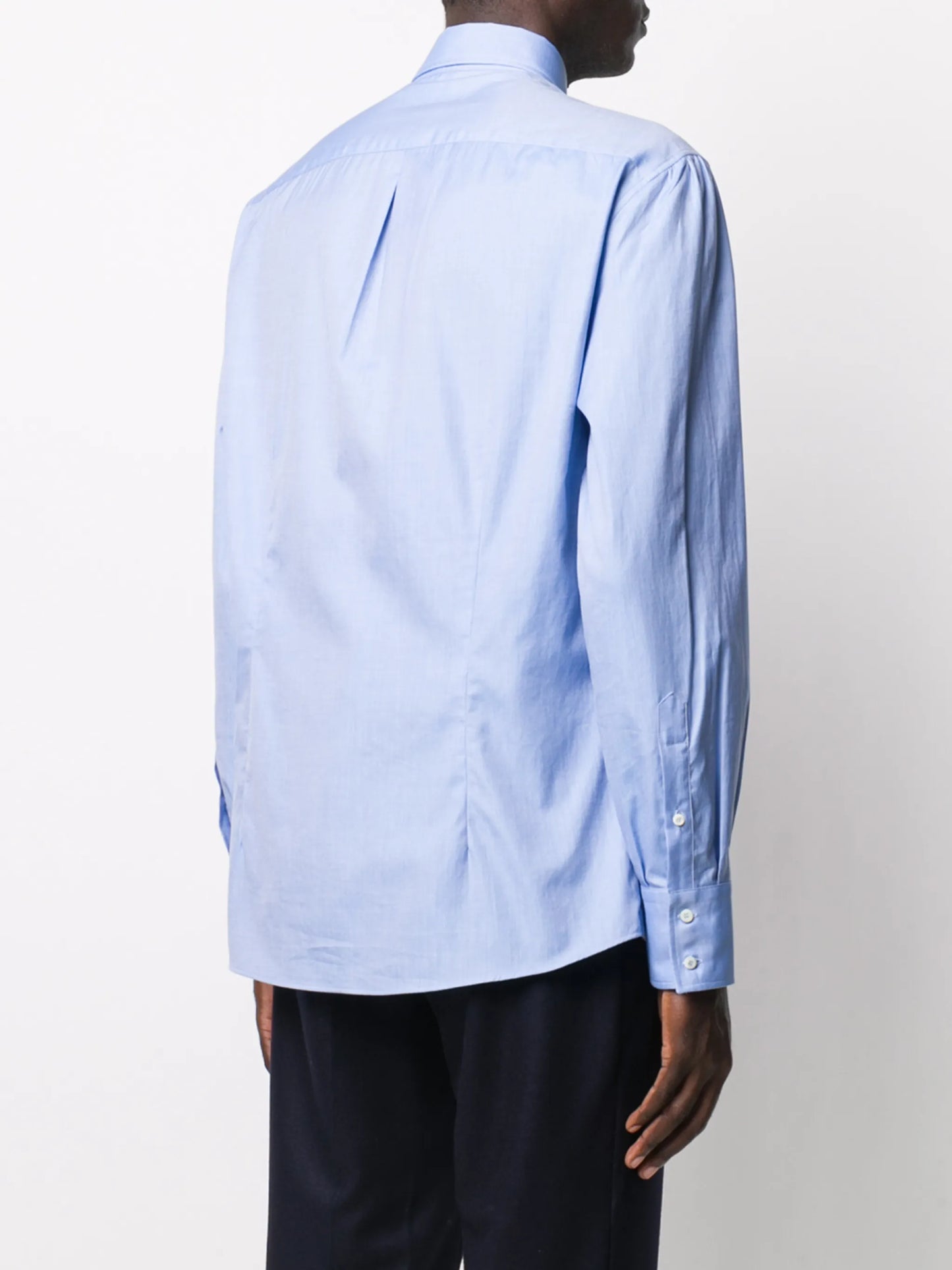 plain blue cotton shirt