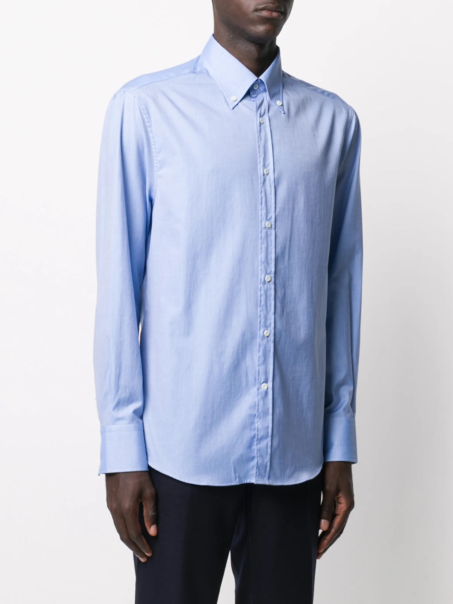 plain blue cotton shirt