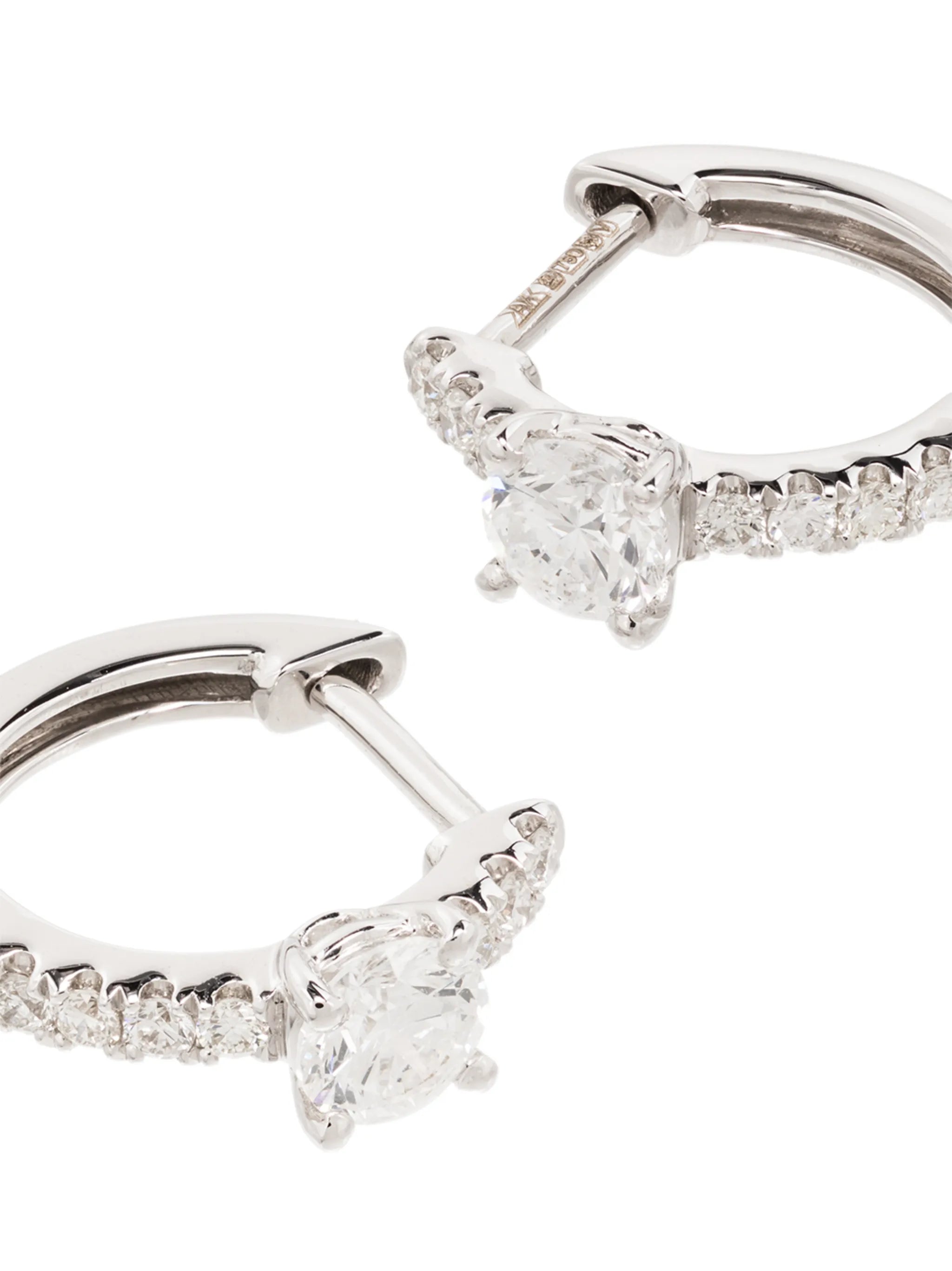 18kt gold diamond-embellished earrings