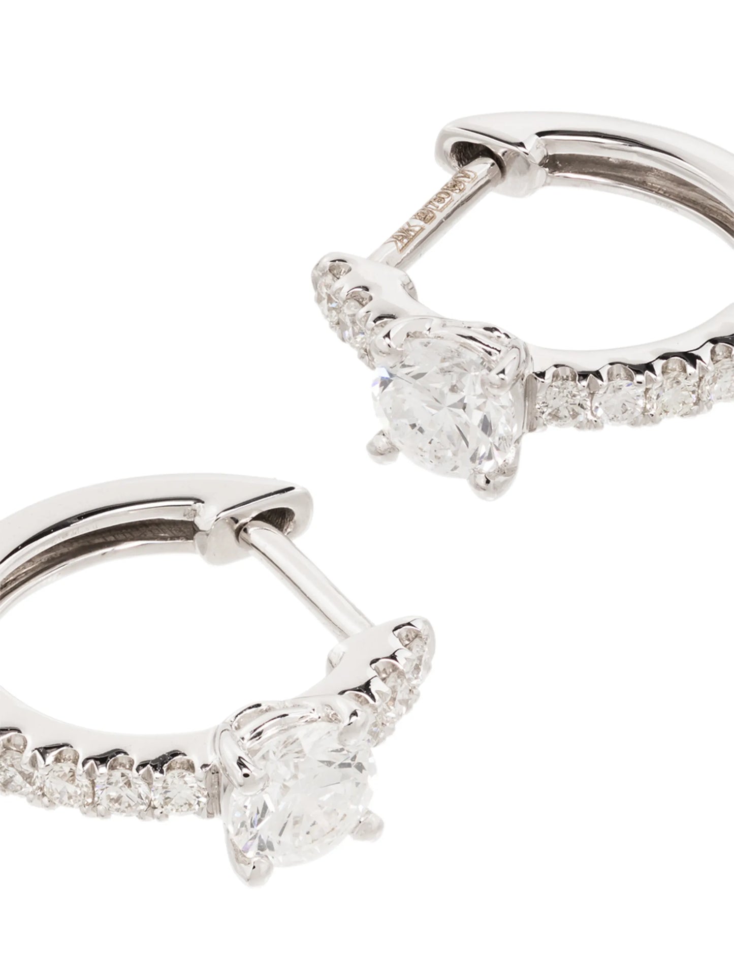 18kt gold diamond-embellished earrings