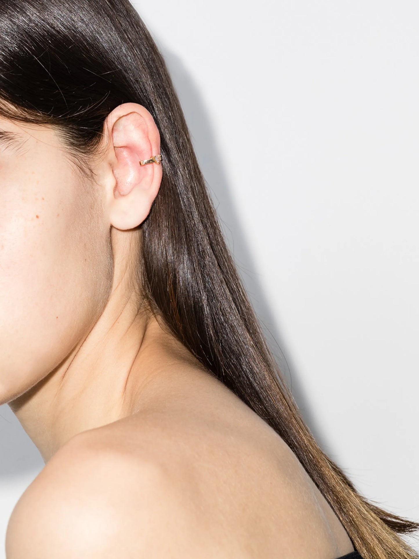 18kt rose gold Trillion diamond ear cuff