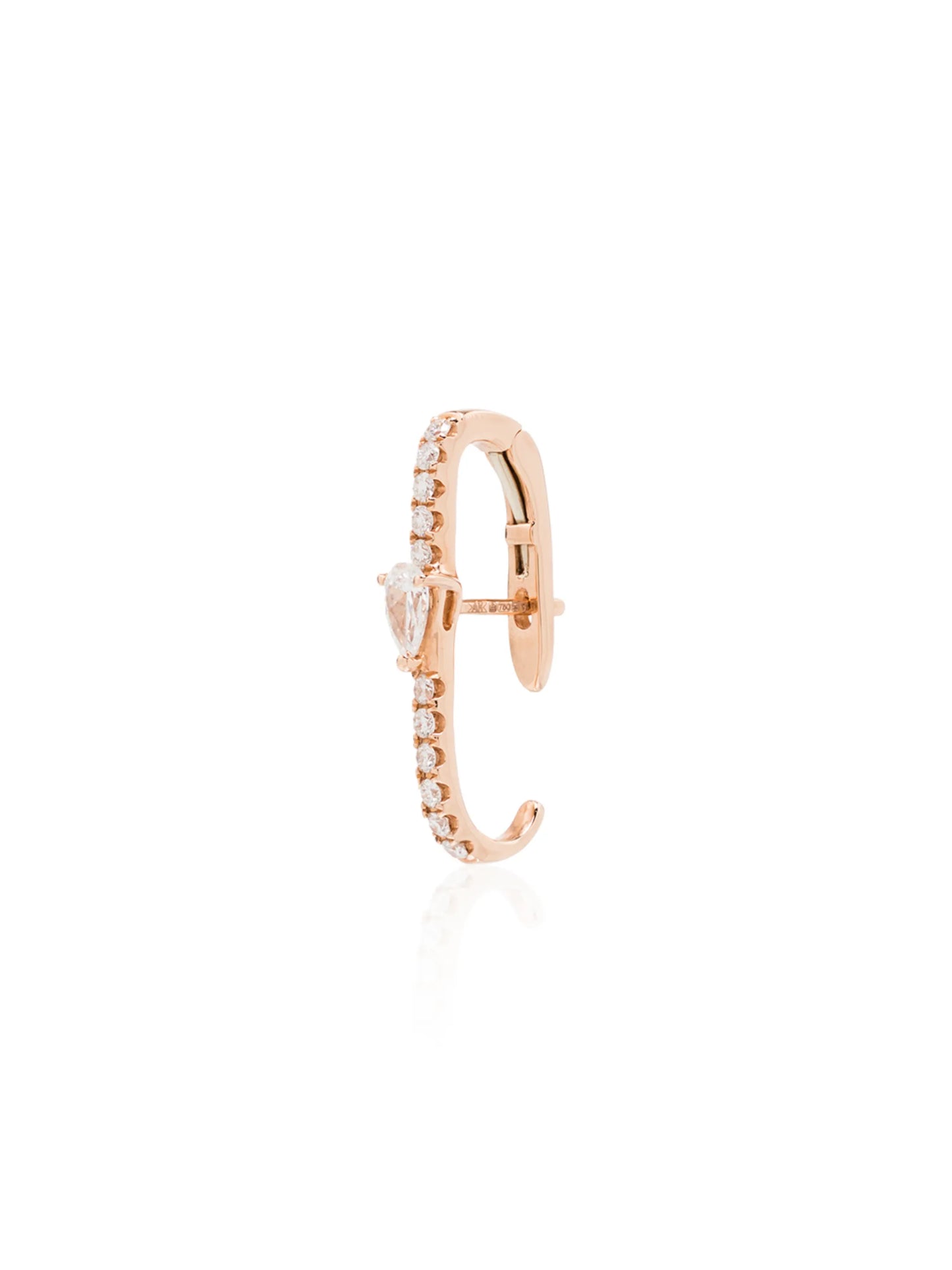 18kt rose gold pavé diamond earcuff