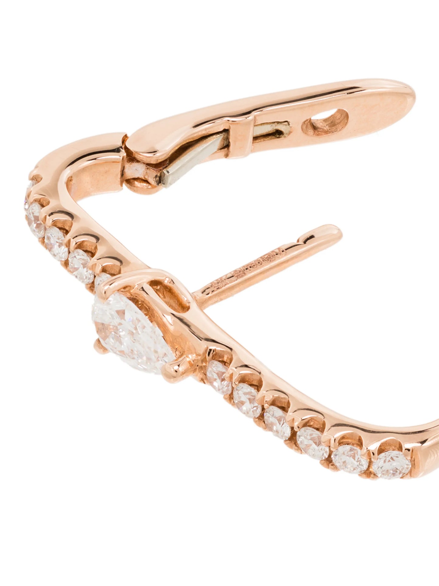 18kt rose gold pavé diamond earcuff