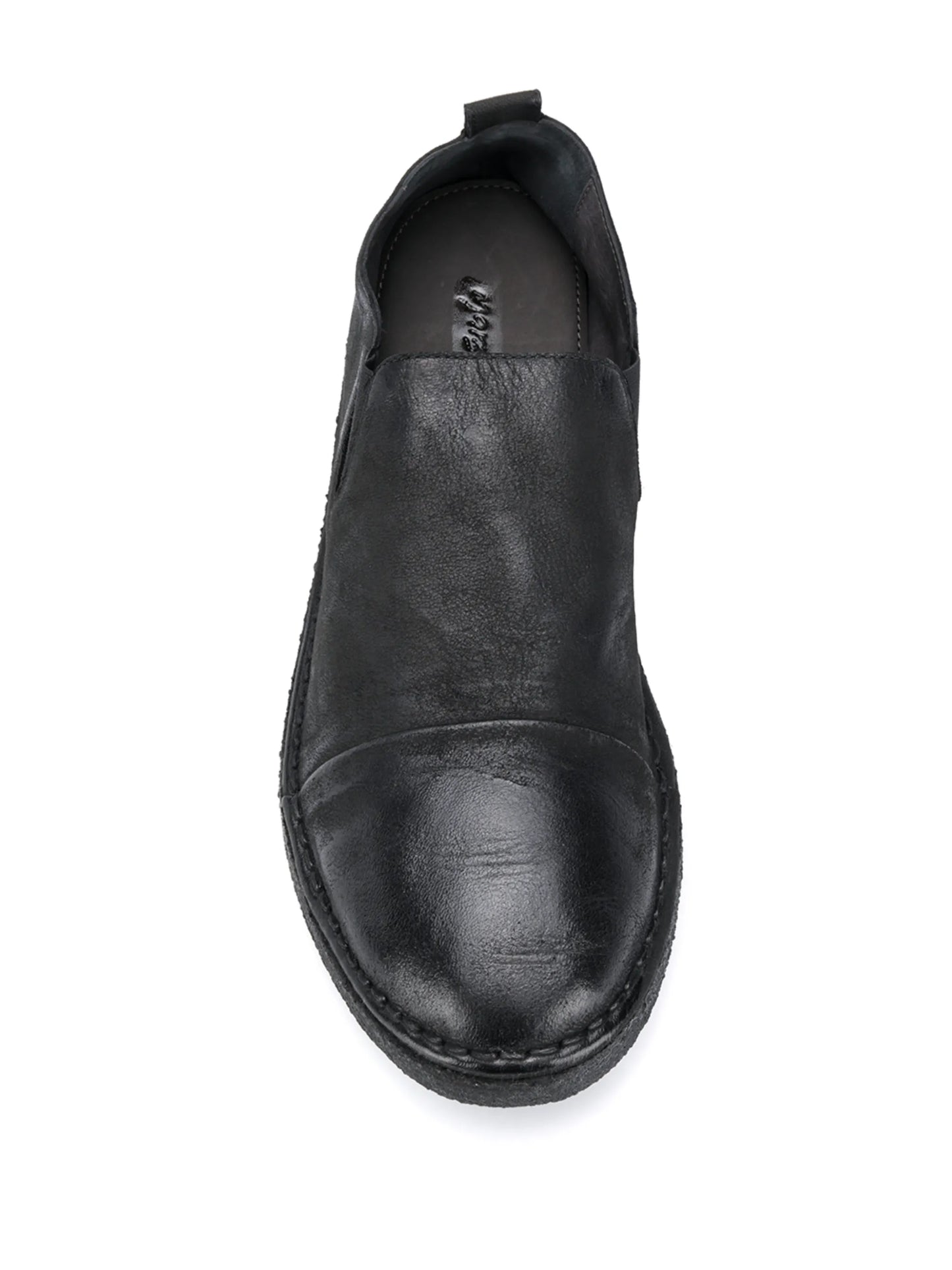 distressed-effect slip-on loafers