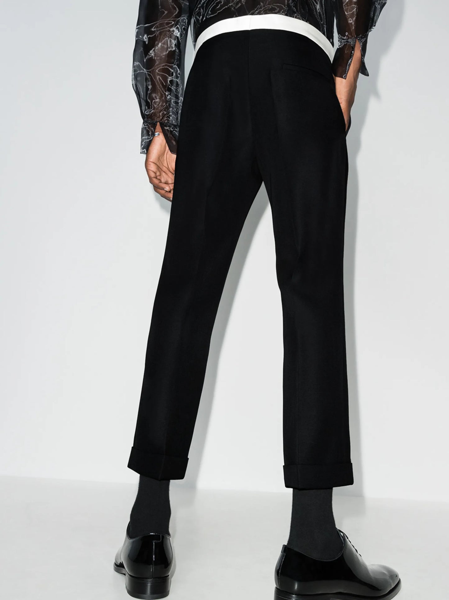 cropped tailored trousers