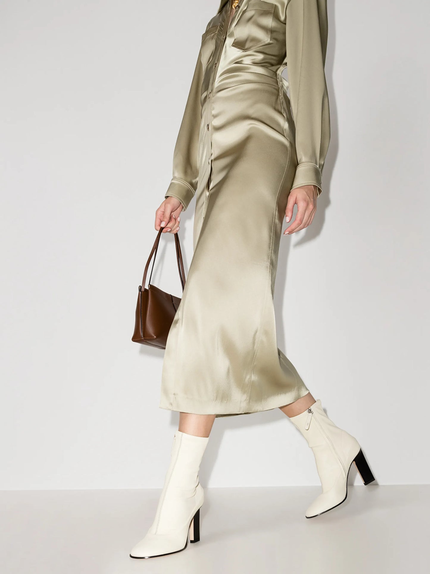 Lesly 100mm lambskin ankle boots
