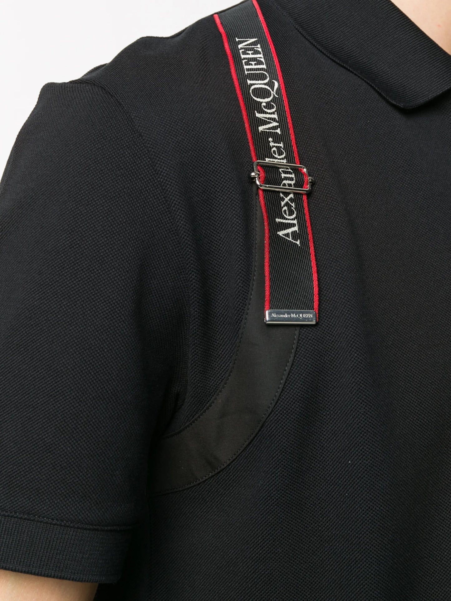 logo harness-strap polo shirt
