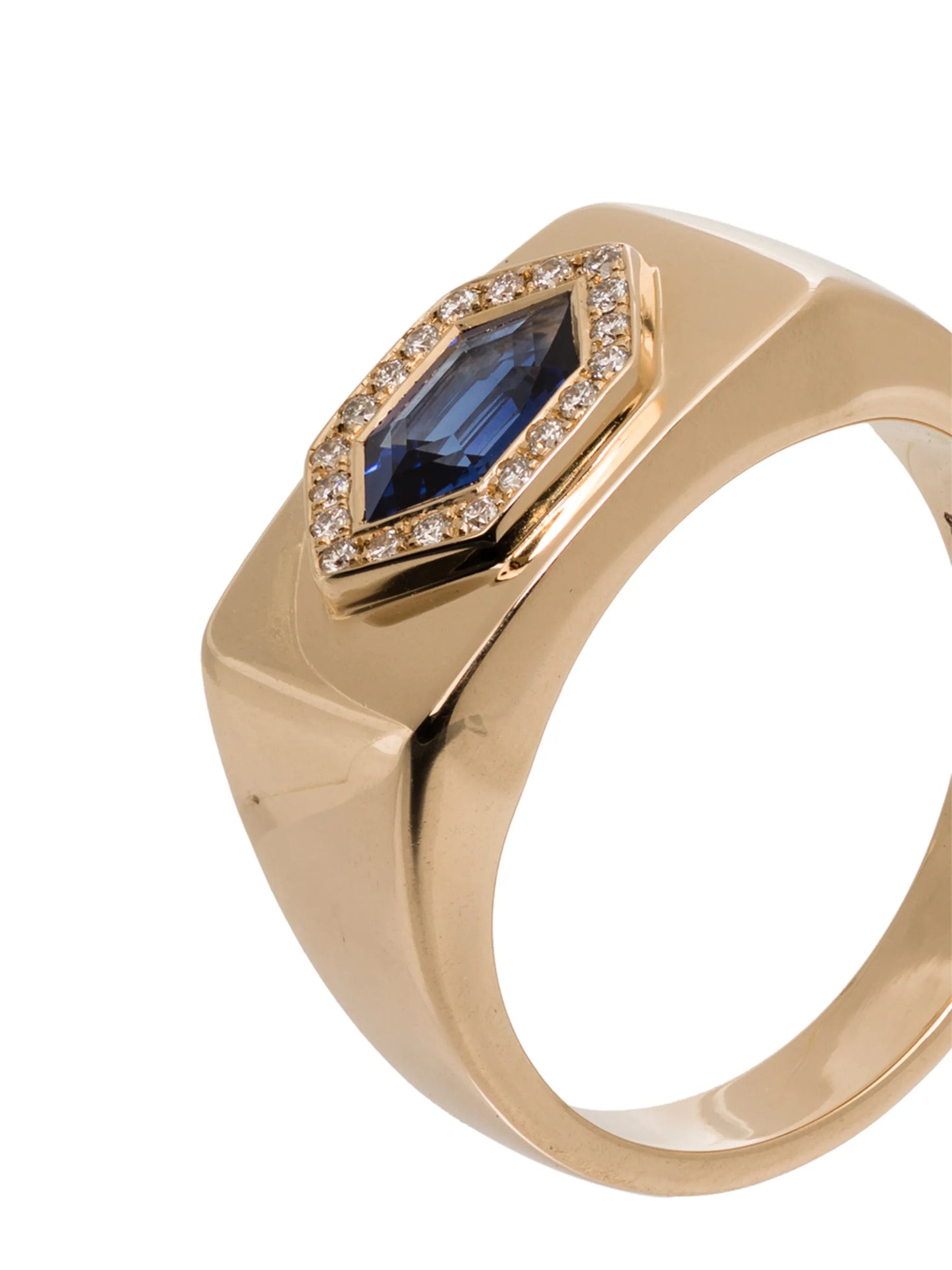 14kt yellow gold sapphire and diamond Petra ring