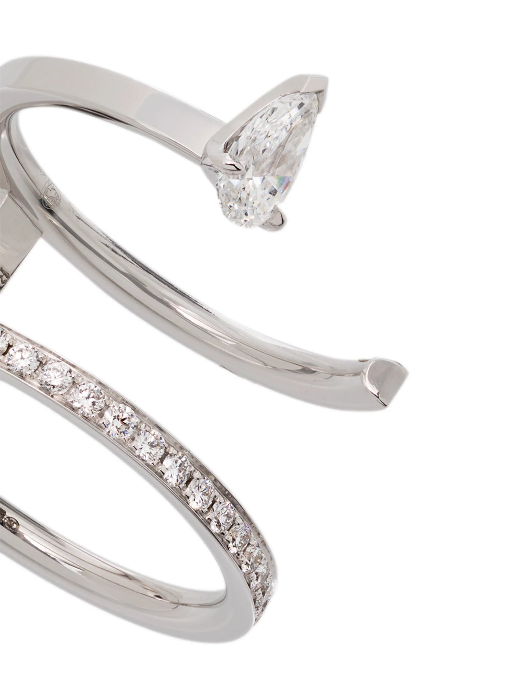 Serti Sur Vide 18kt white gold diamond ring