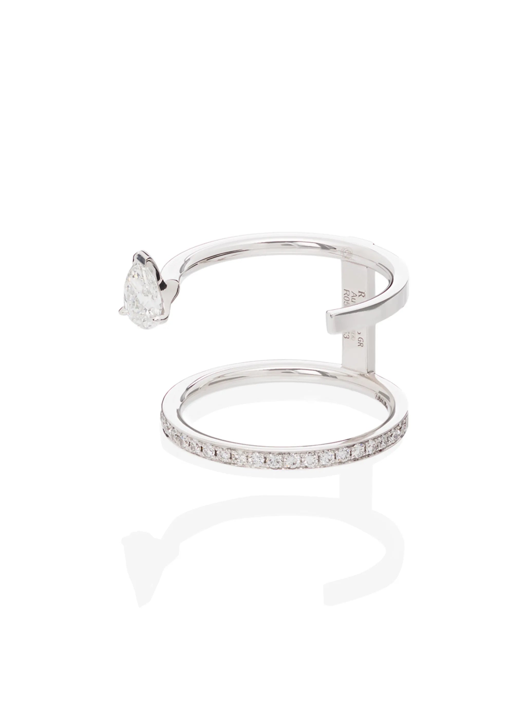 Serti Sur Vide 18kt white gold diamond ring