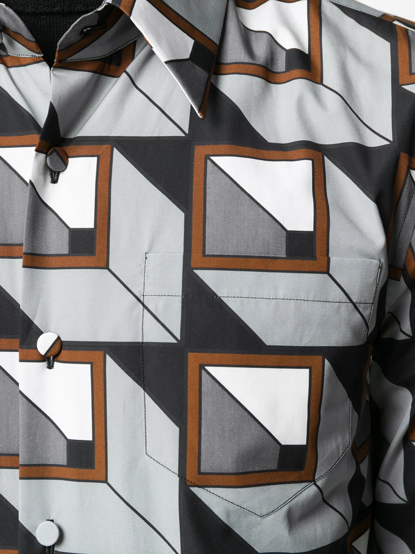 geometric print buttoned shirt