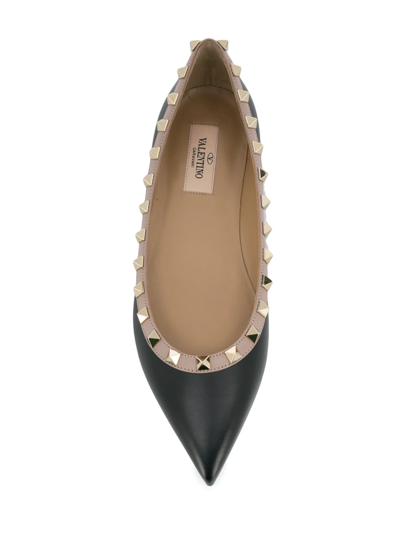 Rockstud-embellished ballerina shoes