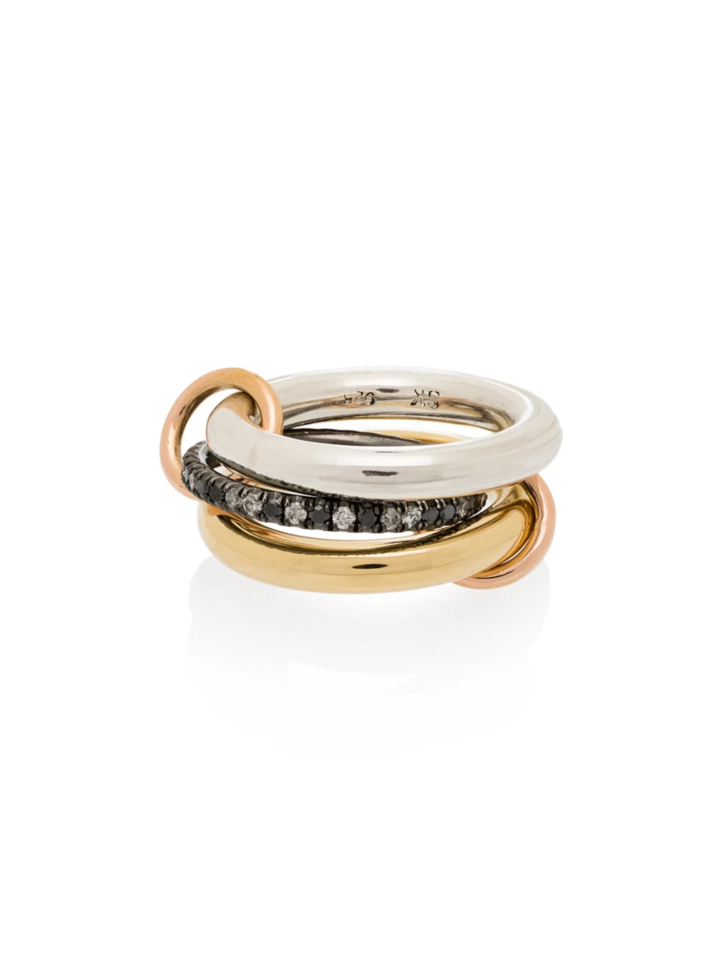 18kt yellow gold Libra diamond ring