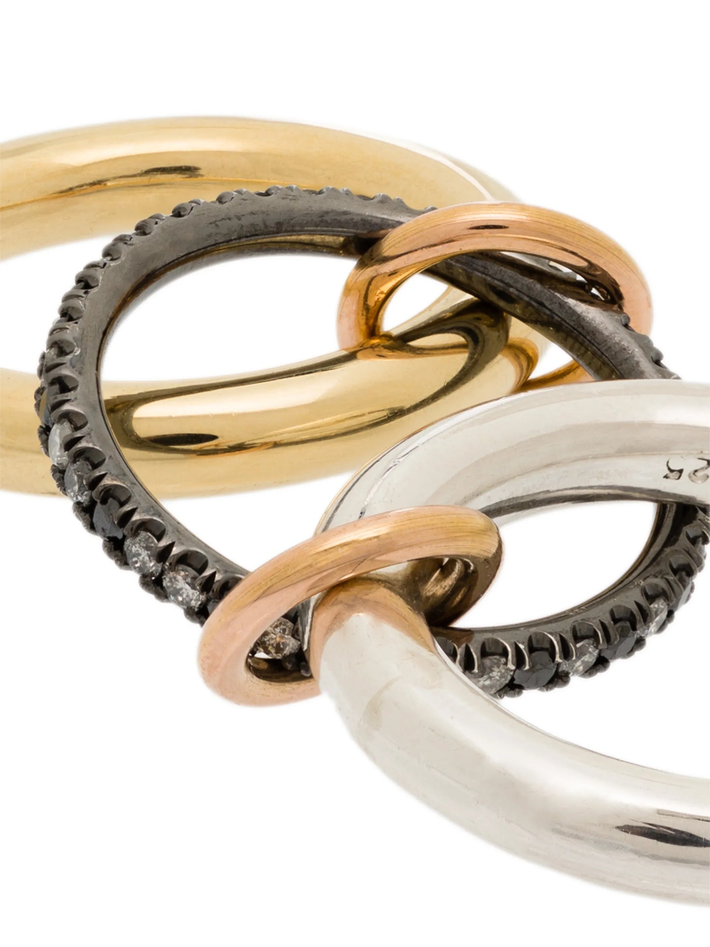 18kt yellow gold Libra diamond ring