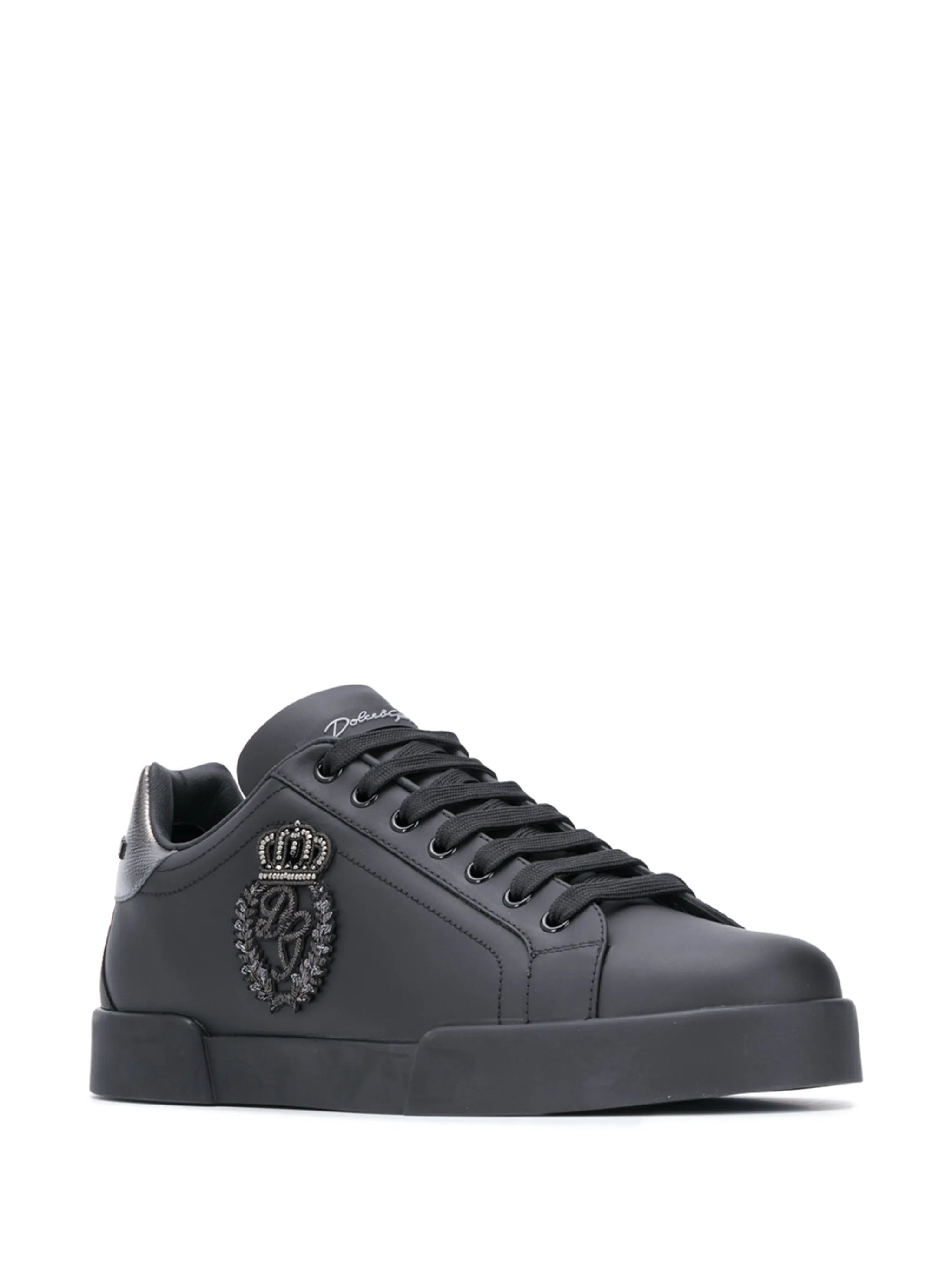 Portofino crown-patch leather sneakers