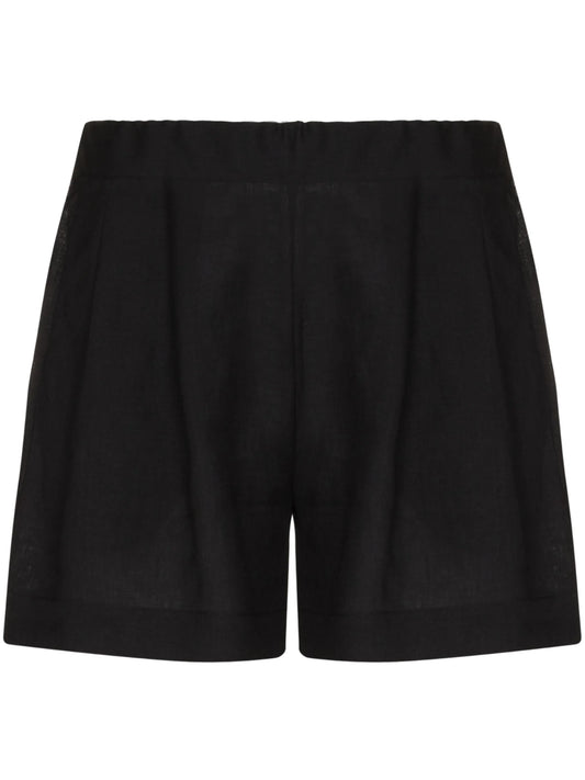 organic linen elasticated shorts