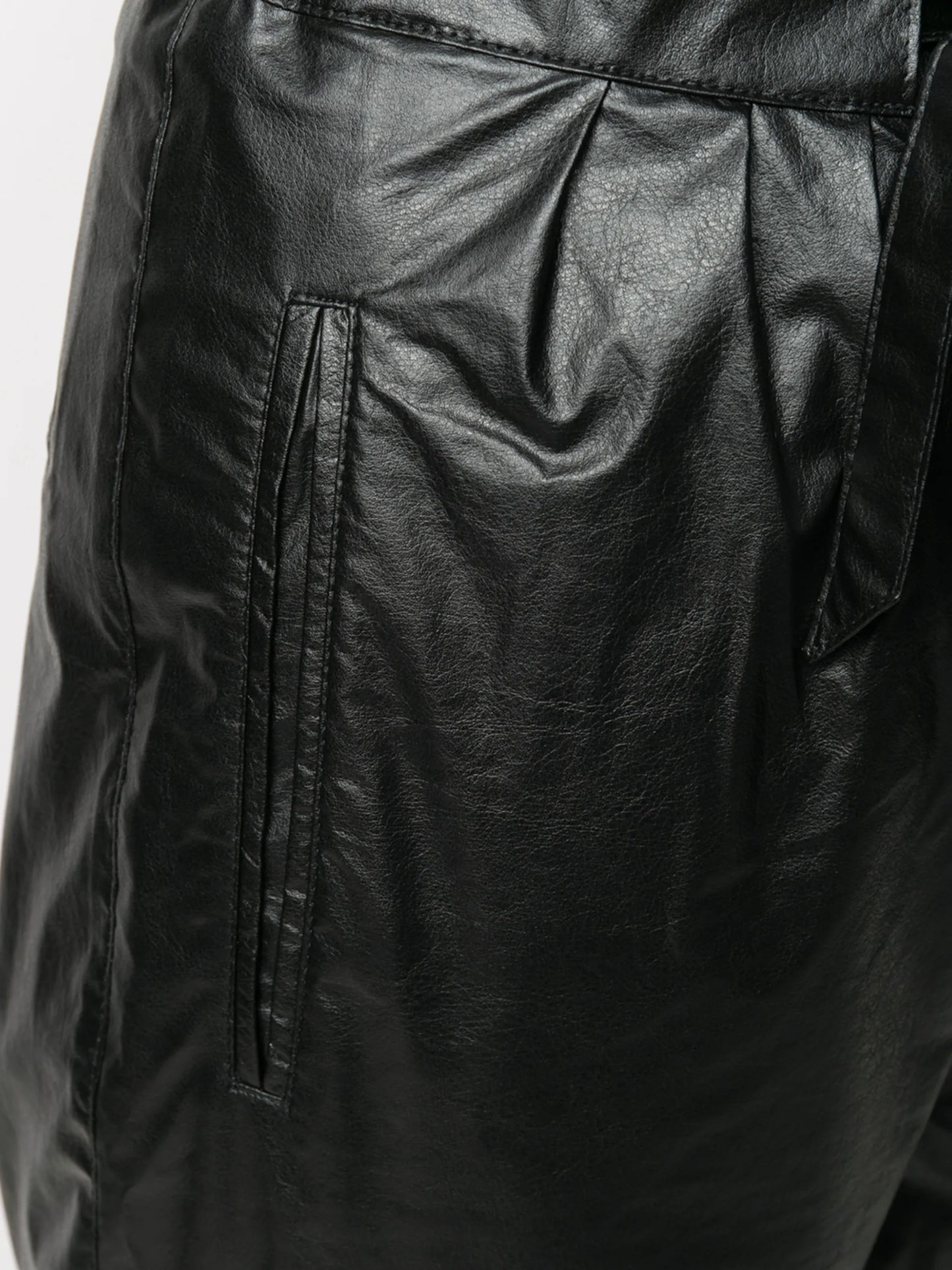 high-waisted tie-waist trousers