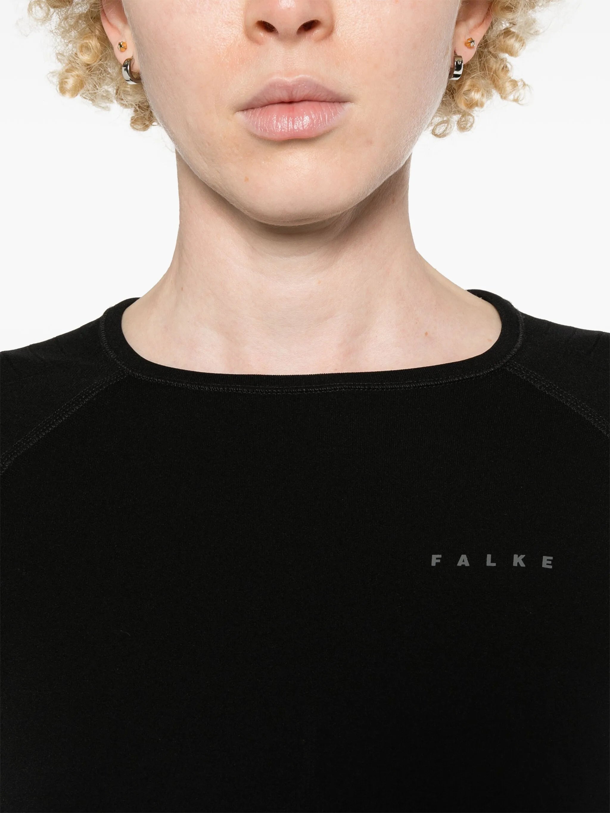 Tech logo-print performance top