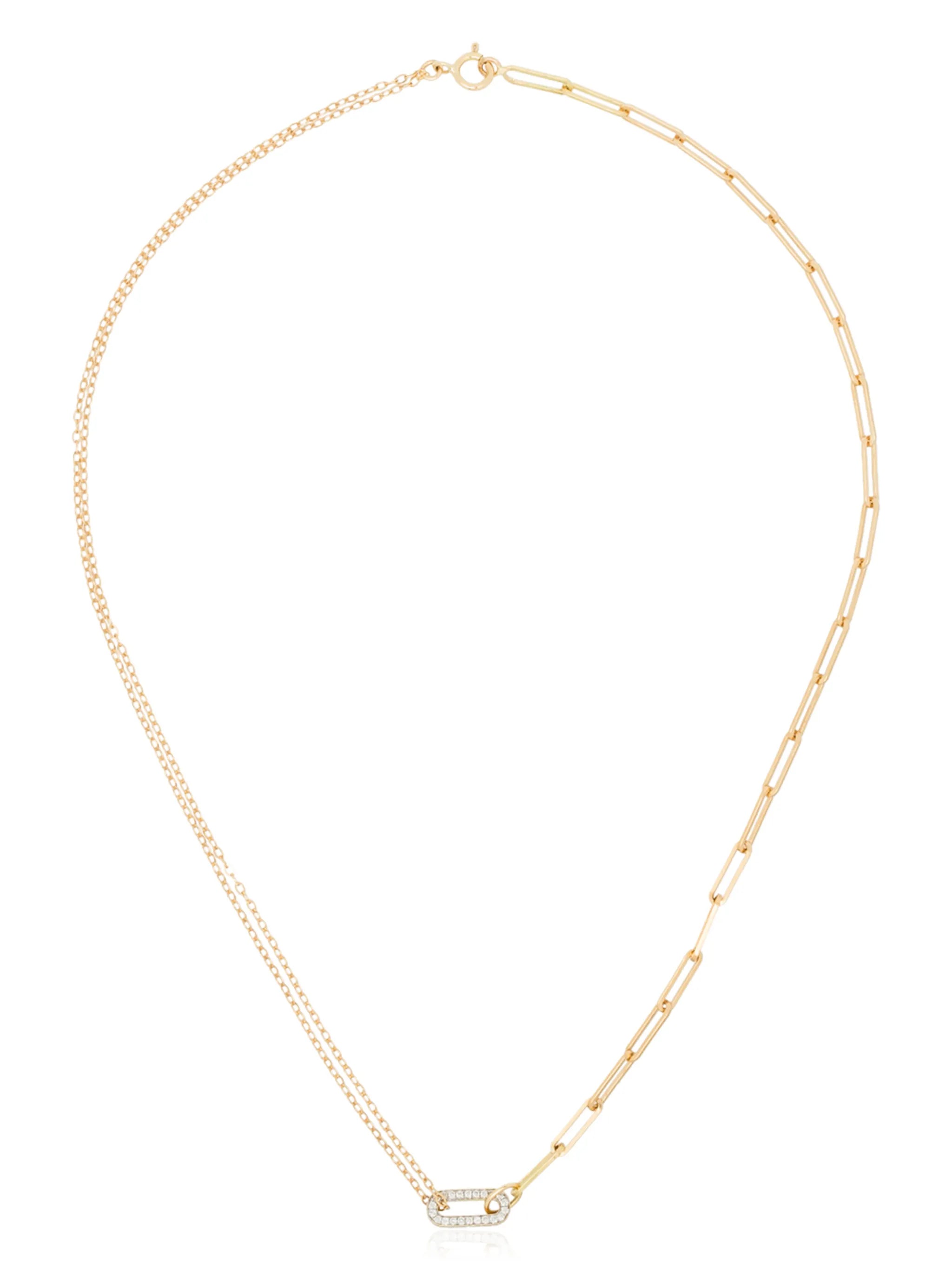18K yellow gold diamond link choker