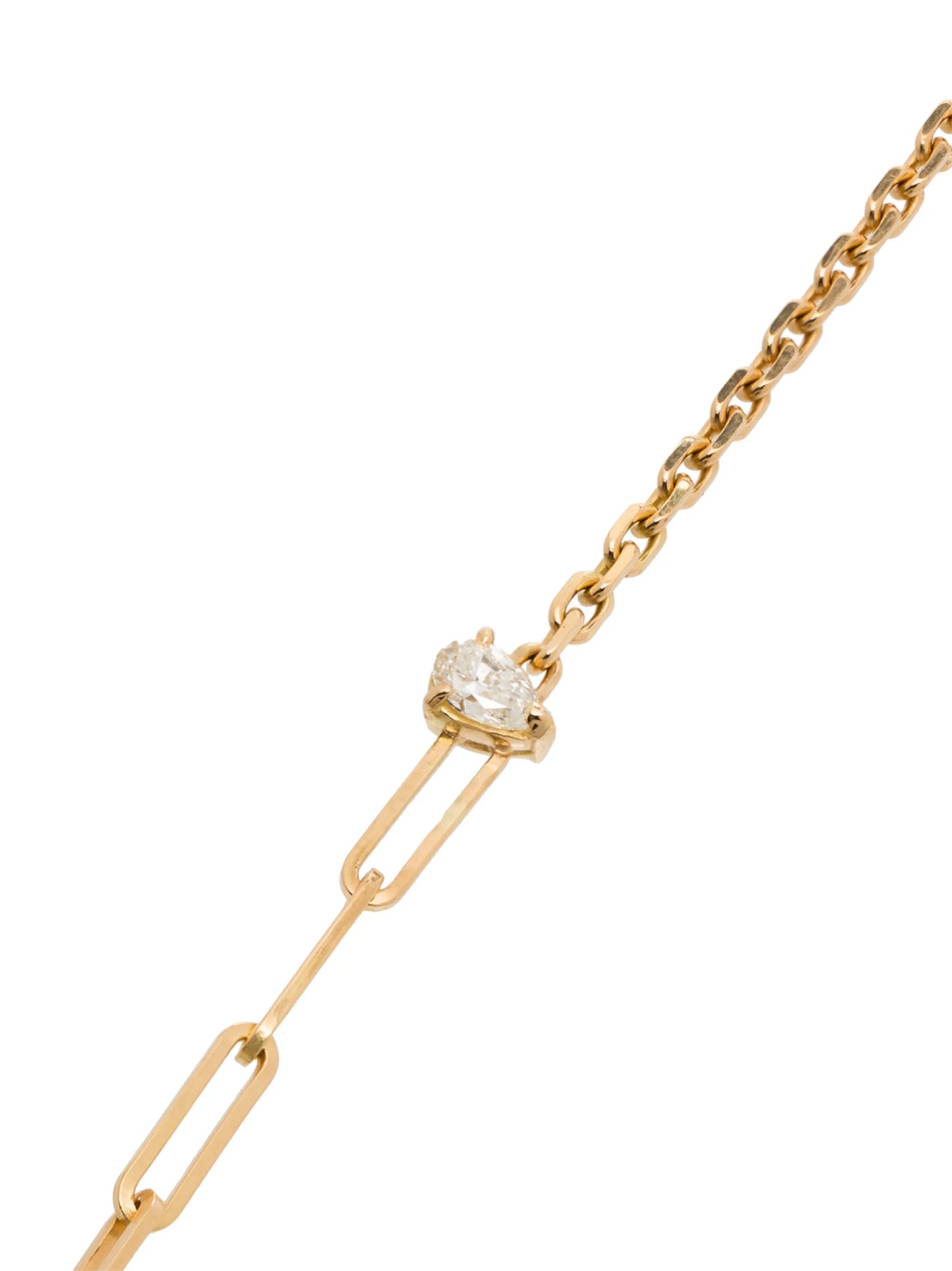 18kt yellow gold mixed-chain diamond bracelet