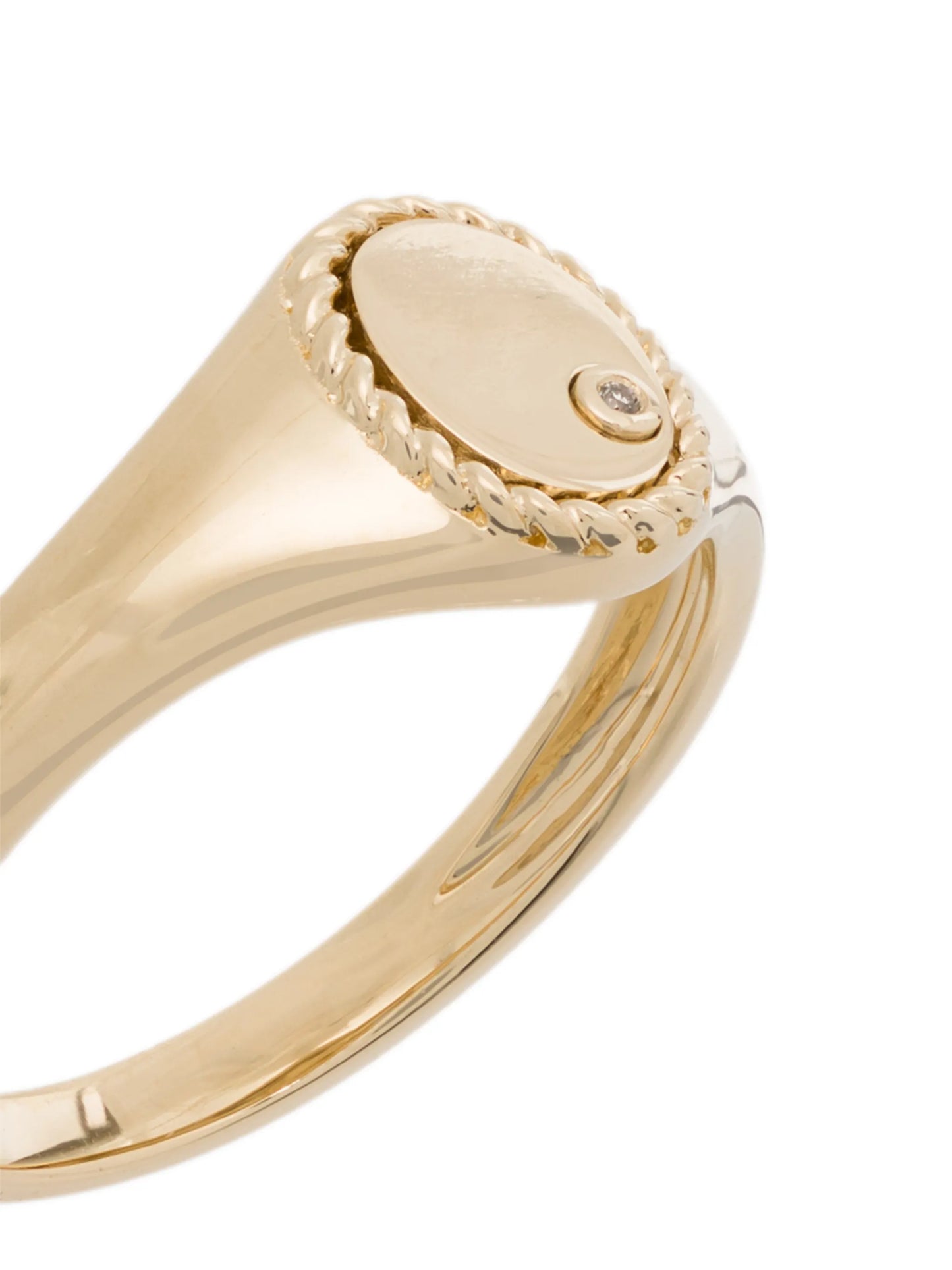 9kt yellow gold mini signet ring