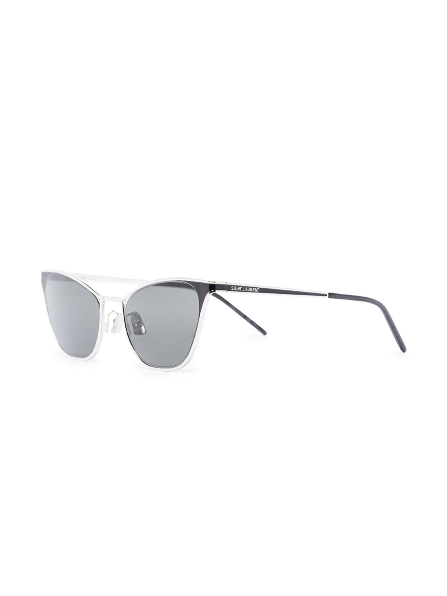cat-eye silver-tone sunglasses