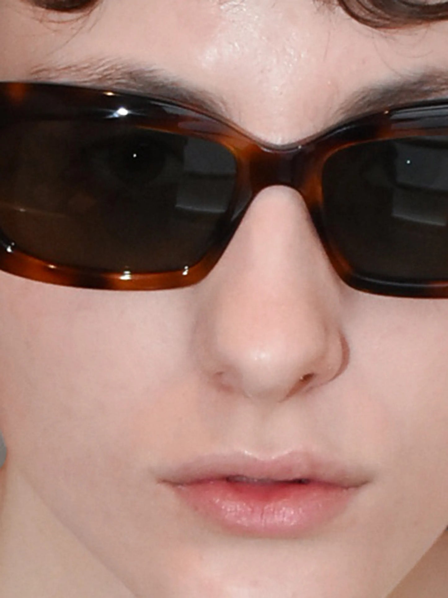 rectangle-frame tortoiseshell sunglasses