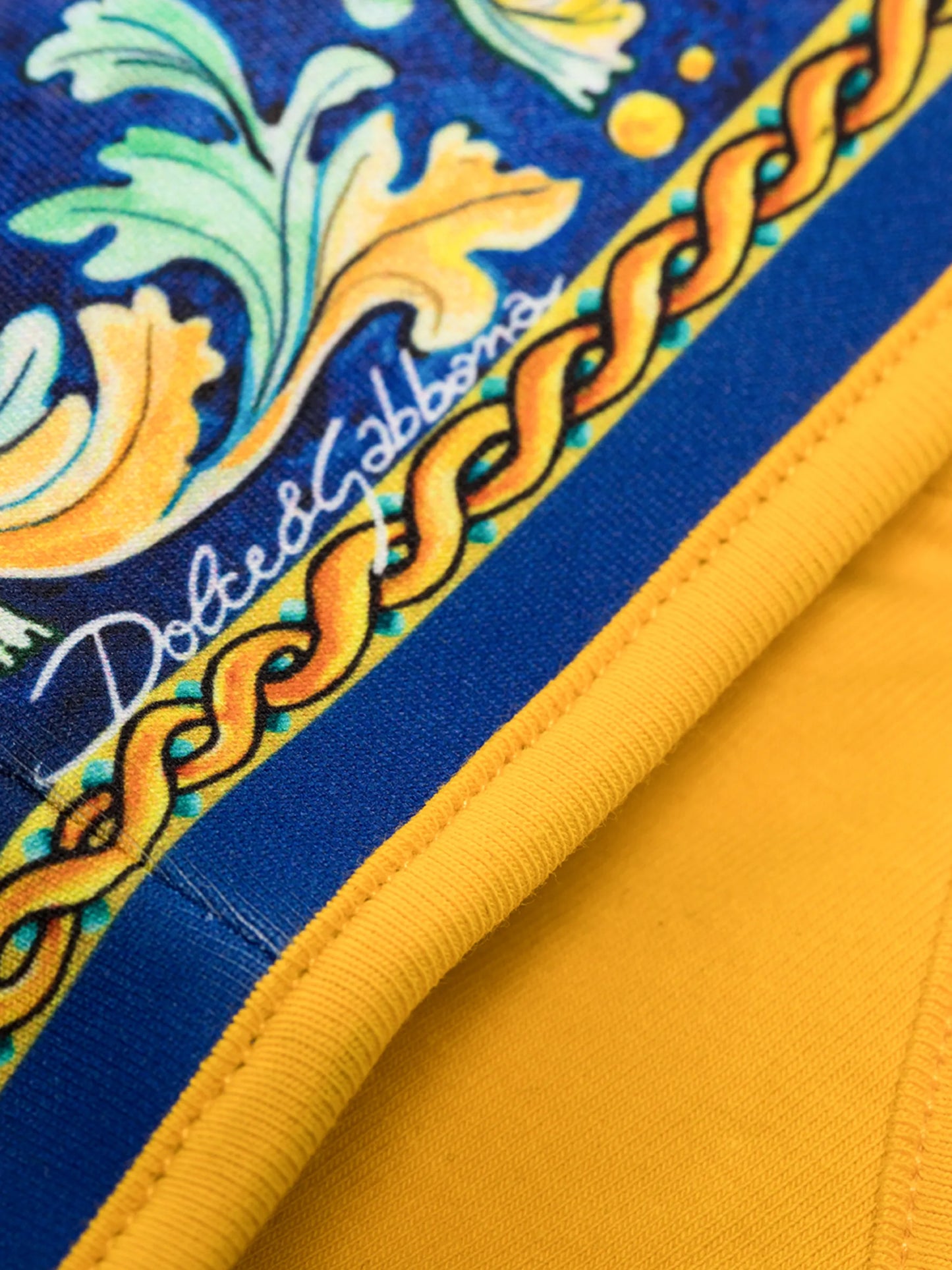 Majolica-print face mask