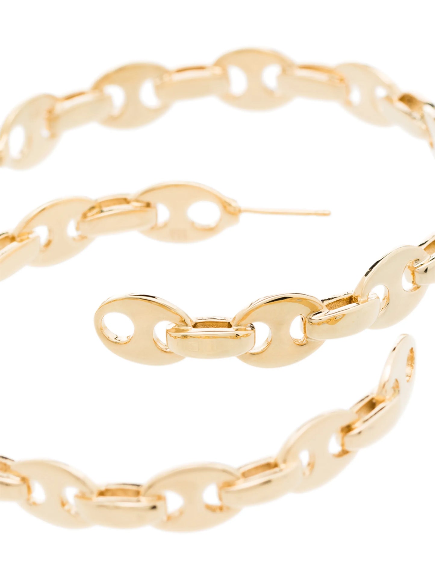 chain-link hoop earrings