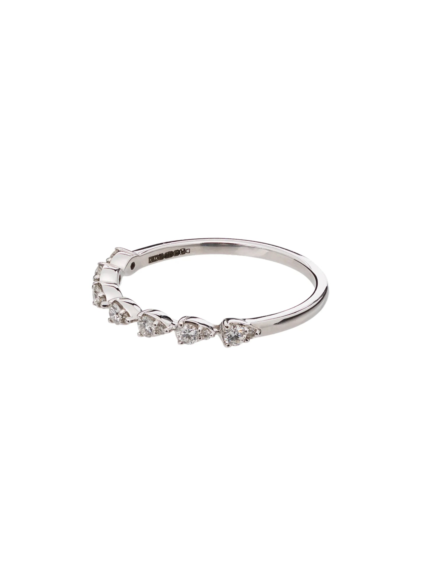 14kt white gold diamond teardrop ring