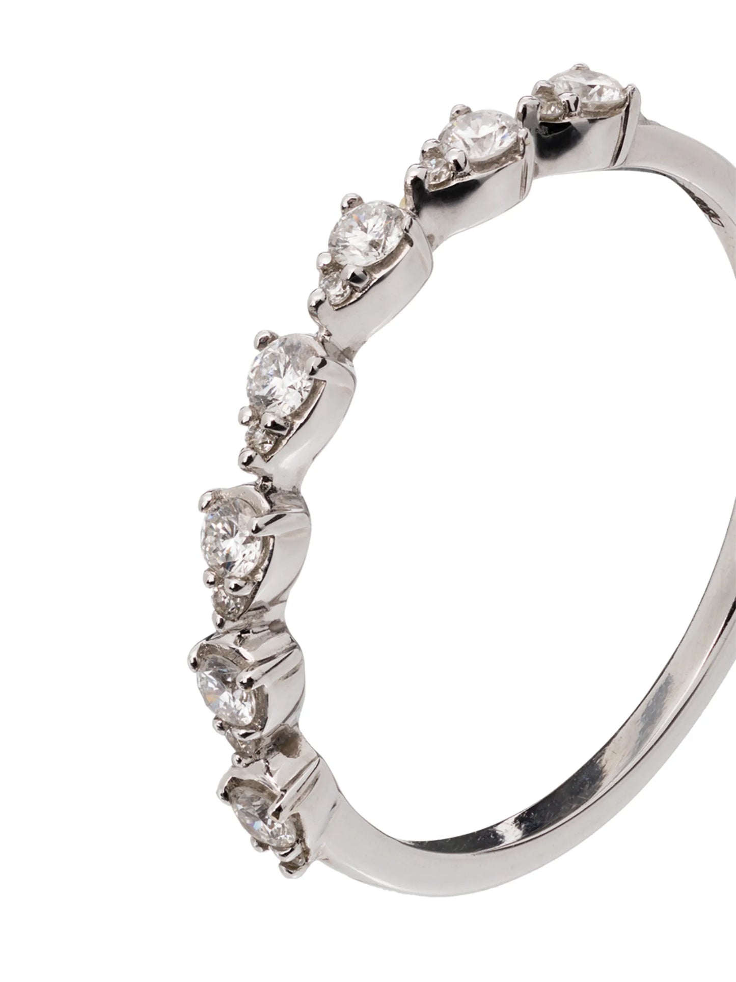 14kt white gold diamond teardrop ring