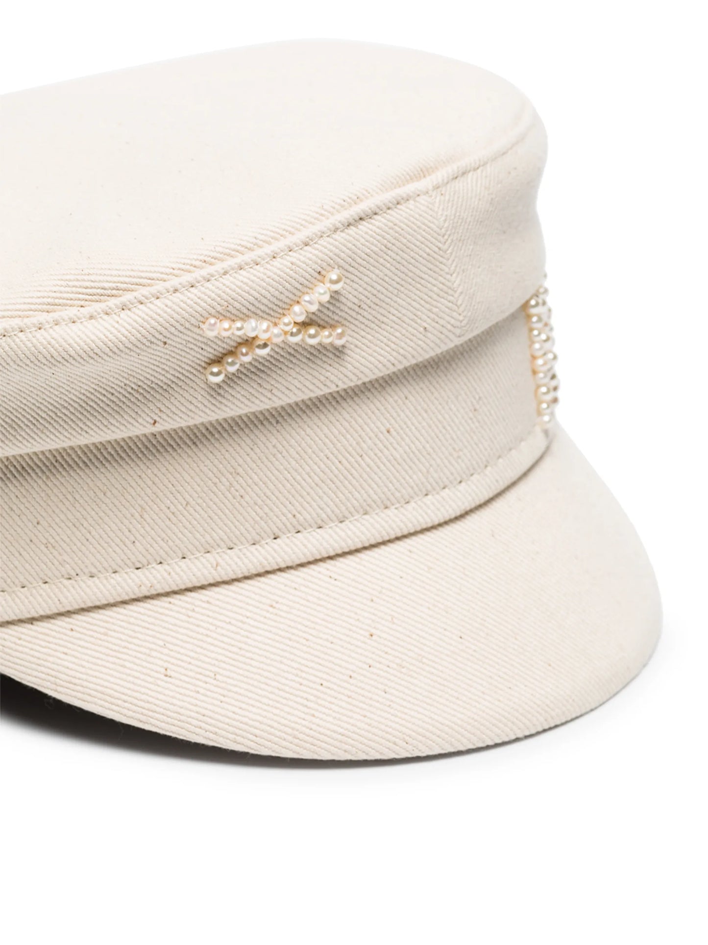 beaded detail cotton cap