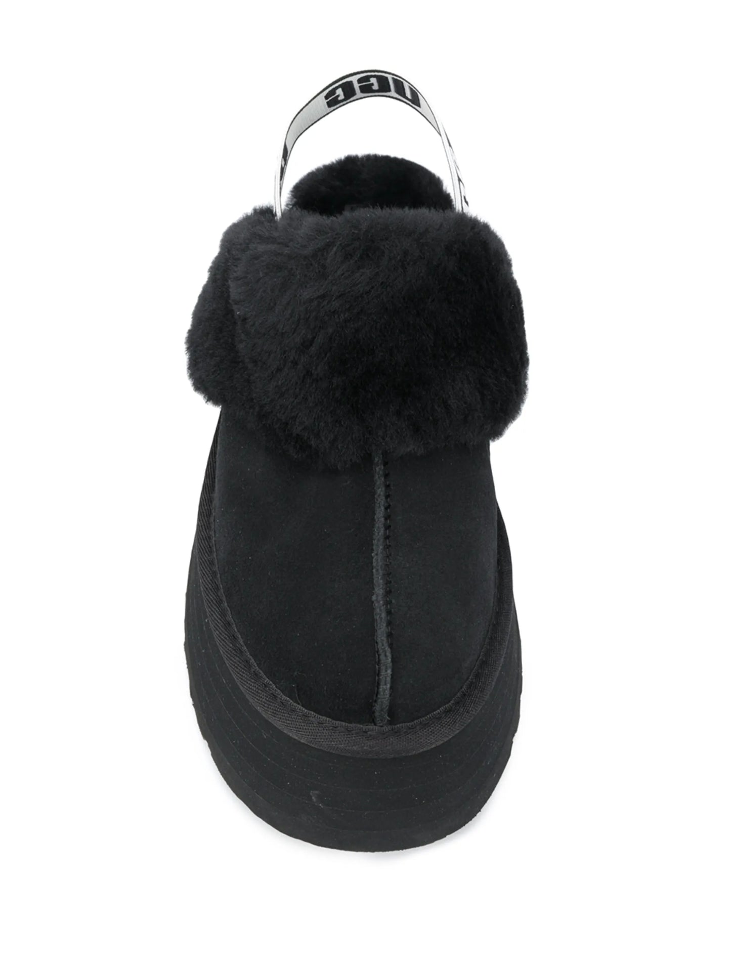 faux fur slingback mules